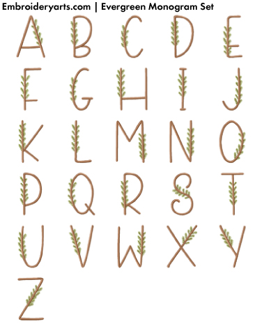 Evergreen Monogram Set 