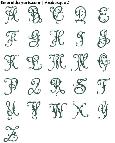 Arabesque Monogram Set 5