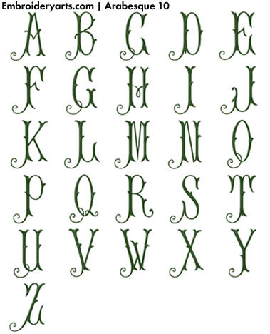 Arabesque Monogram Set 10