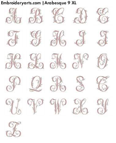 Arabesque XL Monogram Set 9