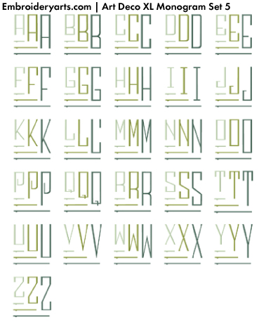 Art Deco XL Monogram Set 5