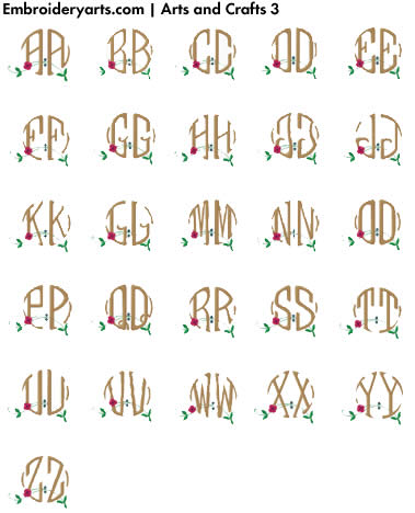 Arts and Crafts Monogram Set 3