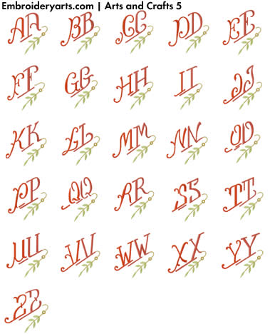 Arts and Crafts Monogram Set 5