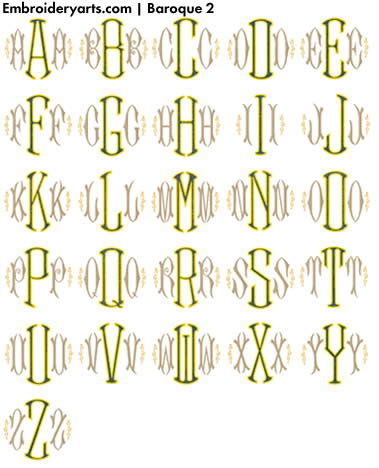 Baroque Monogram Set 2