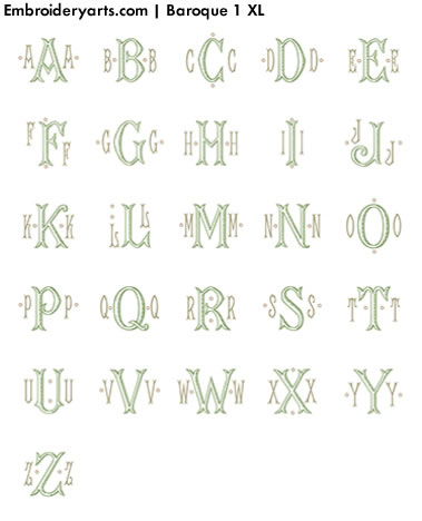 Baroque XL Monogram Set 1