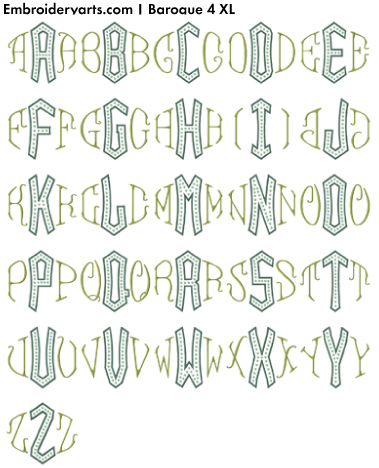 Baroque XL Monogram Set 4