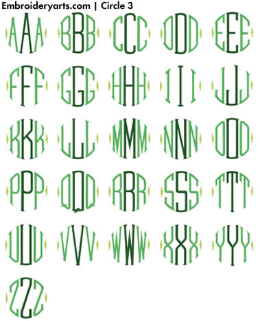 Circle Monogram Set 3