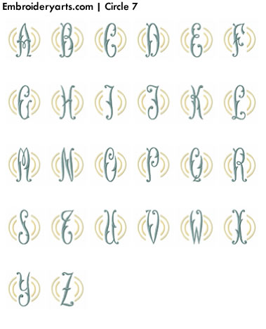 Circle Monogram Set 7