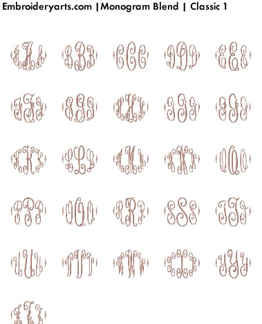 Classic Monogram Set 1