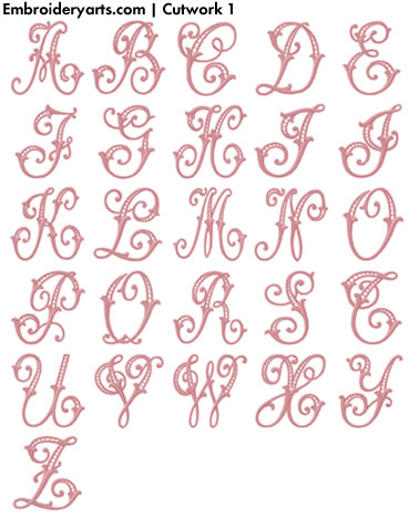 Cutwork Monogram Set 1