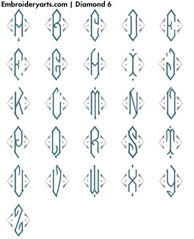 Diamond Monogram Set 6