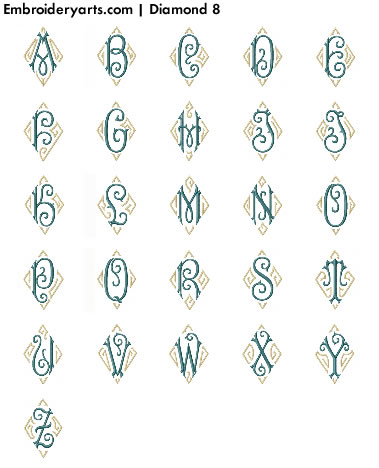 Diamond Monogram Set 8