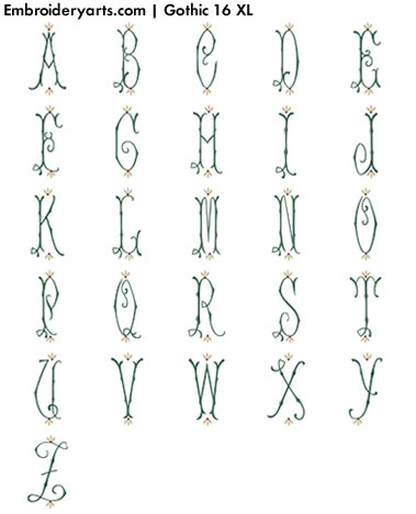 Gothic XL Monogram Set 16