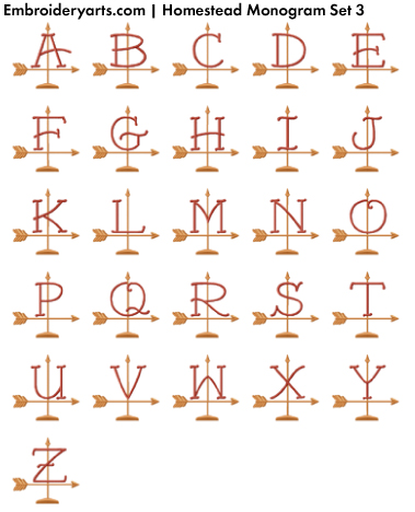 Homestead Monogram Set 3