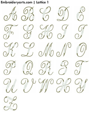 Lattice Monogram Set 1