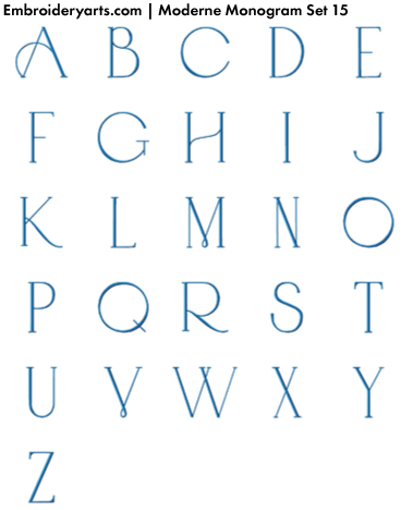 Moderne Monogram Set 15