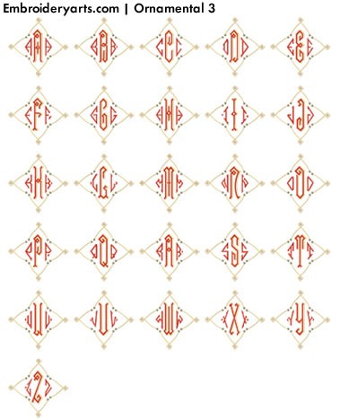 Ornamental Monogram Set 3