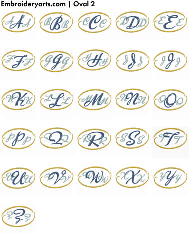 Oval Monogram Set 2