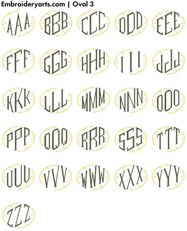 Oval Monogram Set 3