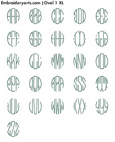 Oval XL Monogram Set 1