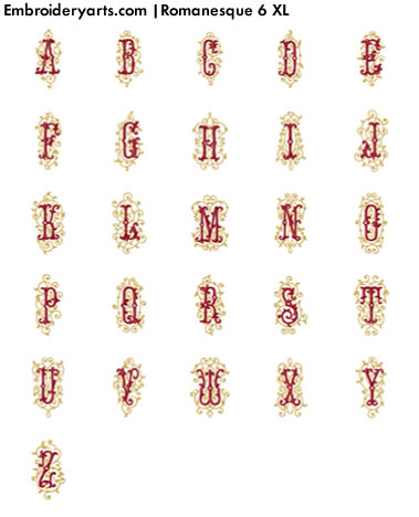 Romanesque XL Monogram Set 6