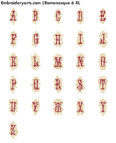 Romanesque XL Monogram Set 6