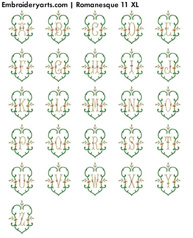 Romanesque XL Monogram Set 11