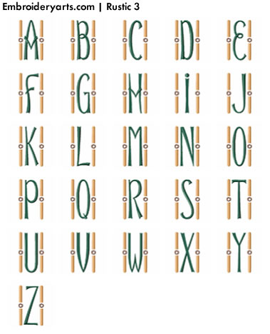 Rustic Monogram Set 3