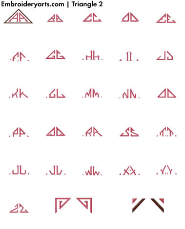 Triangle Monogram Set 2