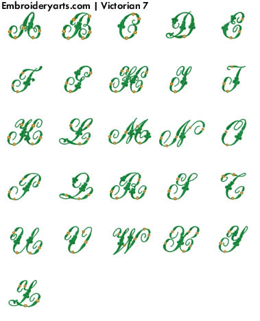 Victorian Monogram Set 7