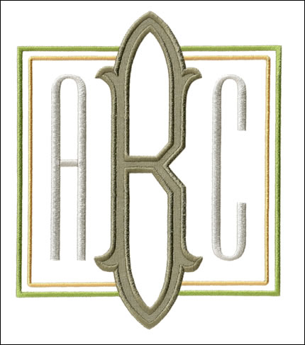 Romanesque XL Appliqué Monogram Set 7